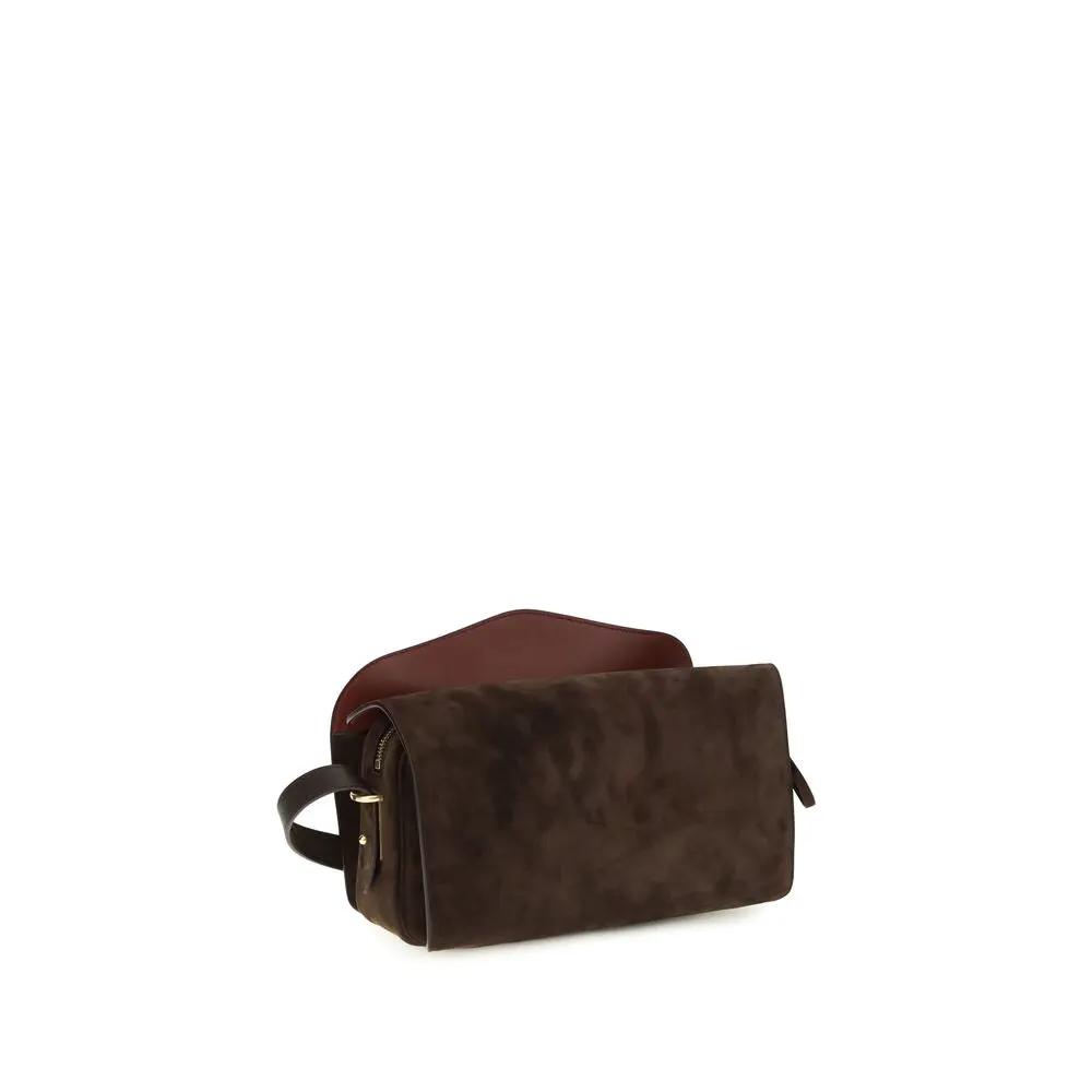 Sac bandoulière Balenciaga Bos Taurus en cuir de veau marron