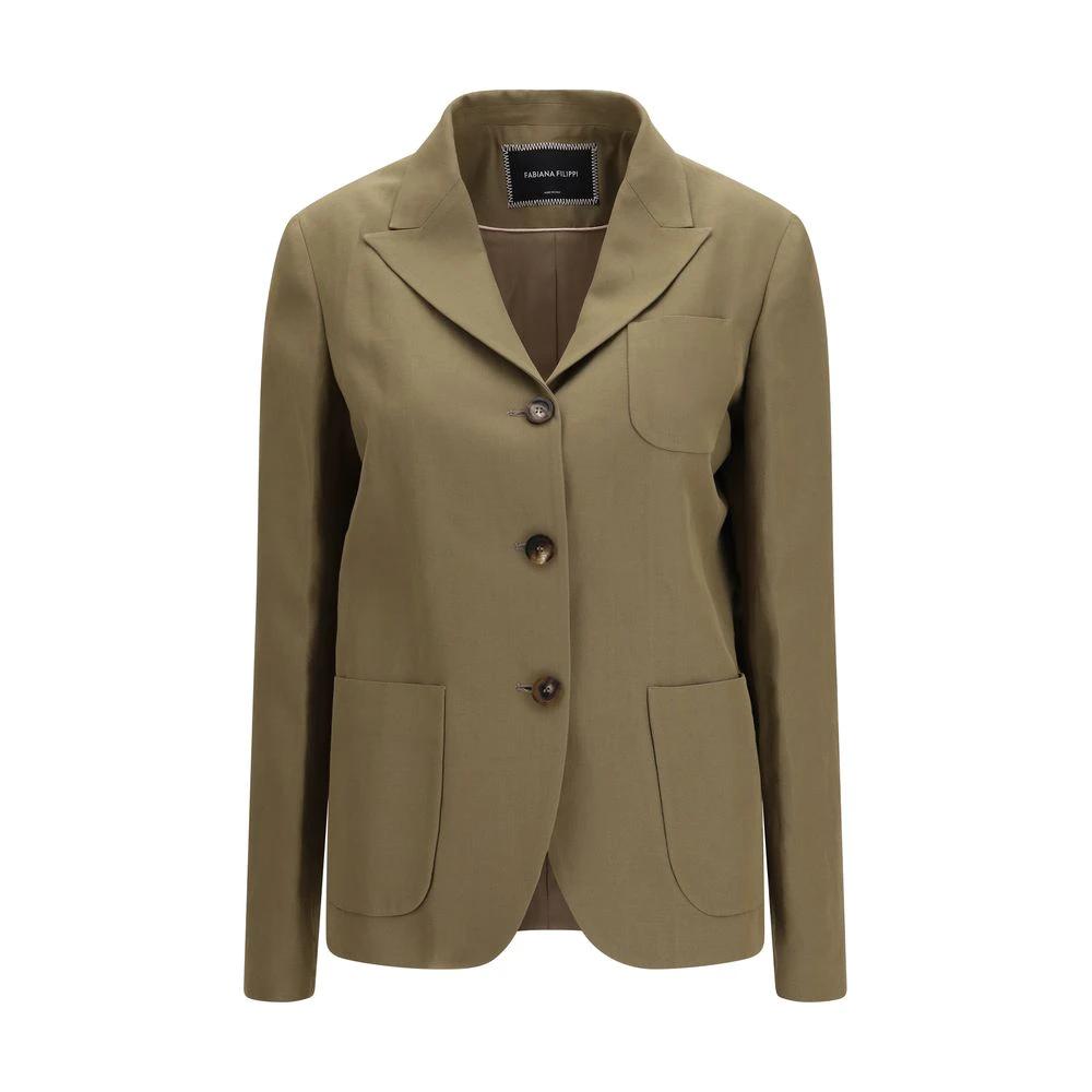 Fabiana Filippi Brown Viscose Blazer