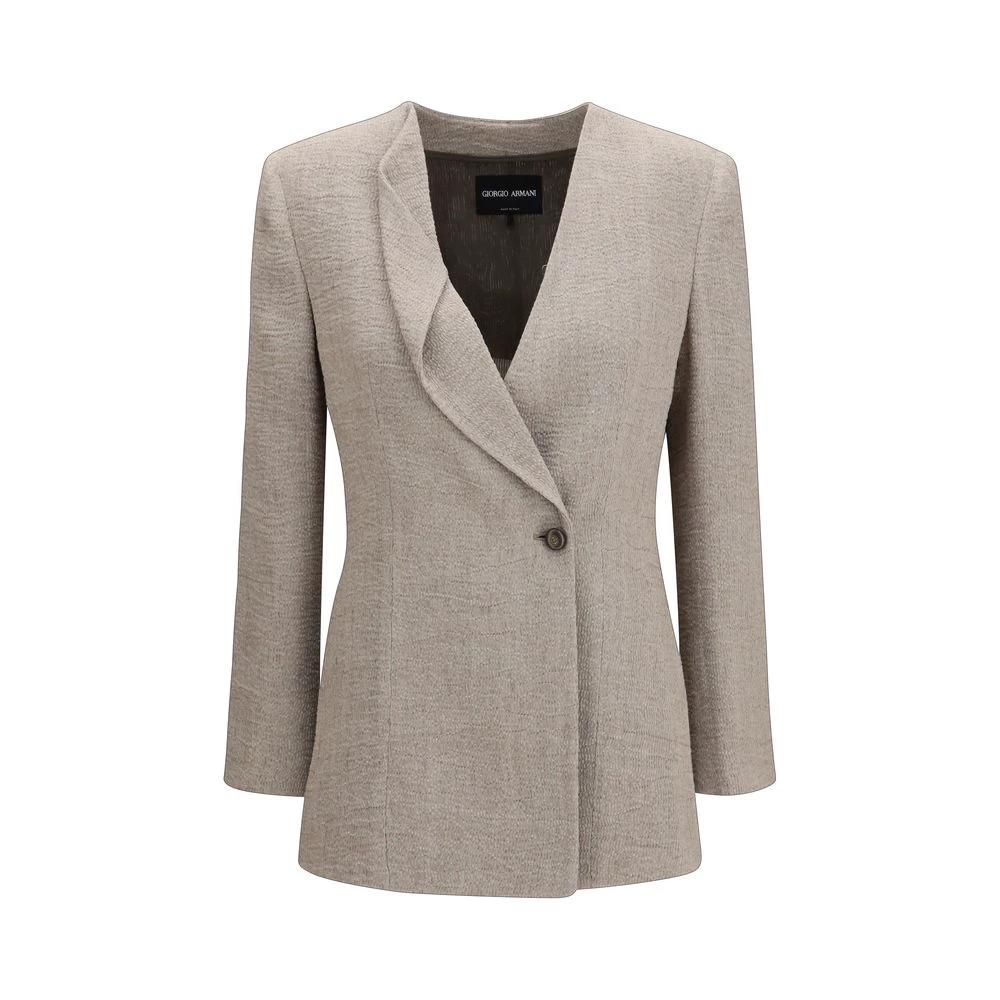 Blazer en lin beige Giorgio Armani