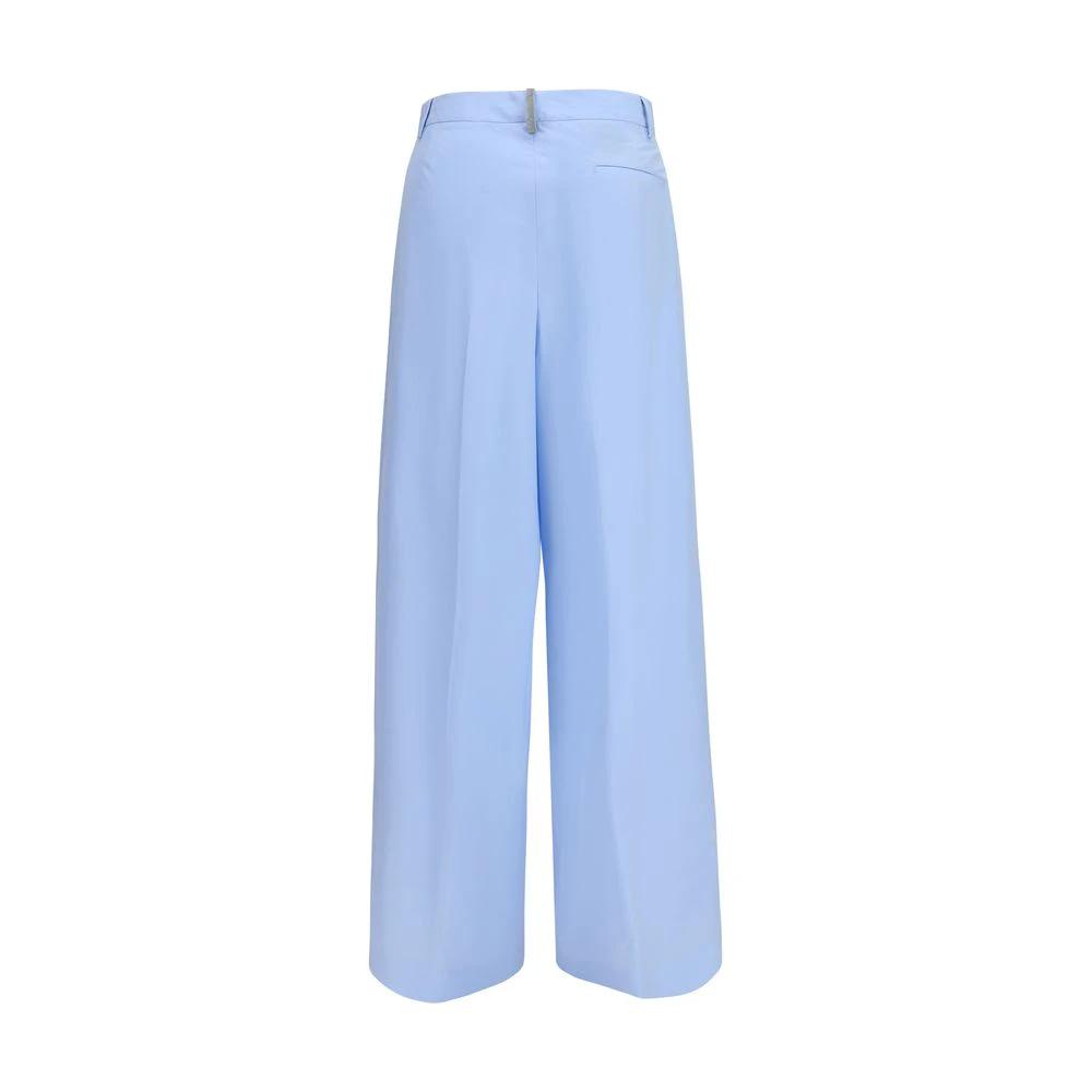 Pantalon décontracté en coton bleu Fabiana Filippi