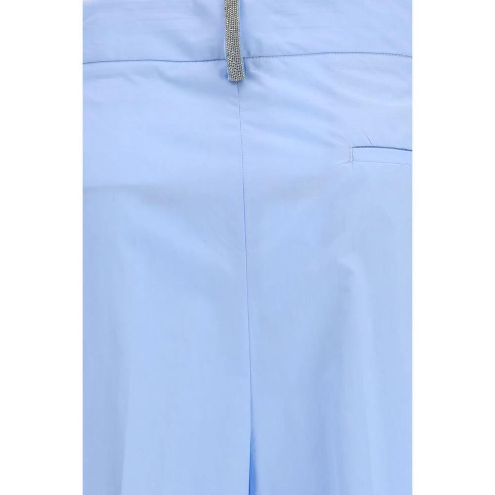 Pantalon décontracté en coton bleu Fabiana Filippi