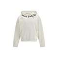 Palm Angels White Cotton Sweatshirt