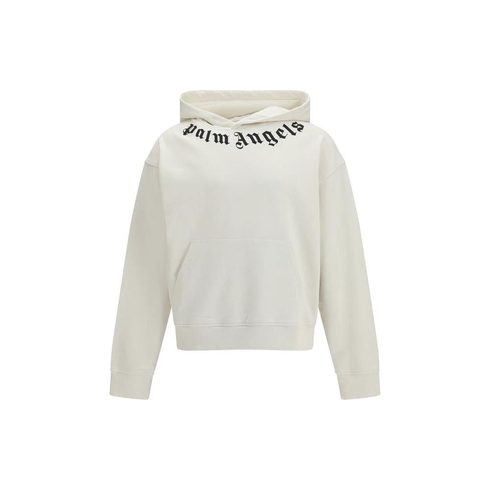 Palm Angels White Cotton Sweatshirt