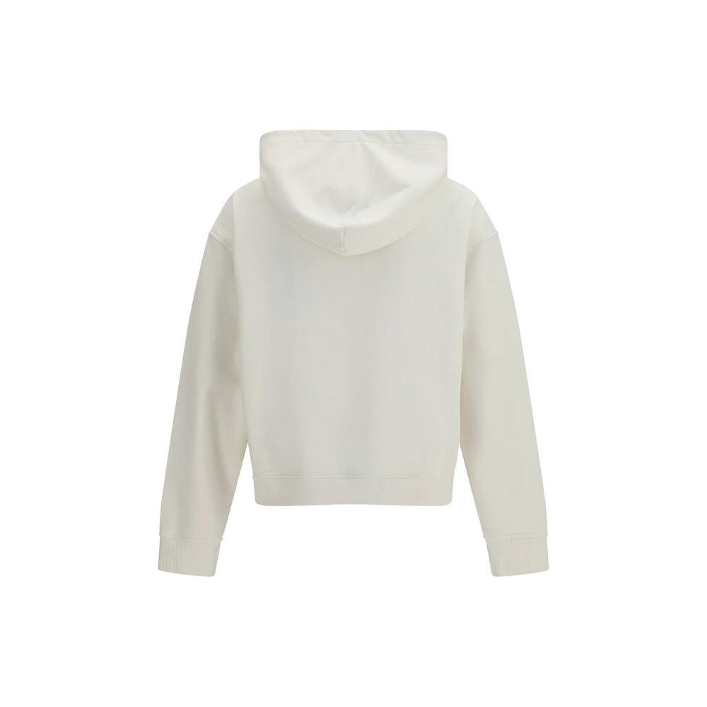 Palm Angels White Cotton Sweatshirt