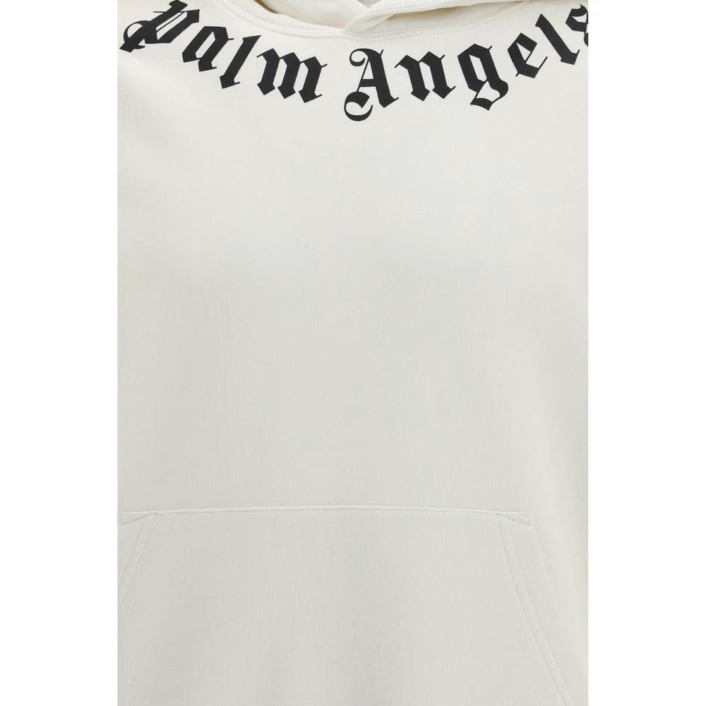 Palm Angels White Cotton Sweatshirt