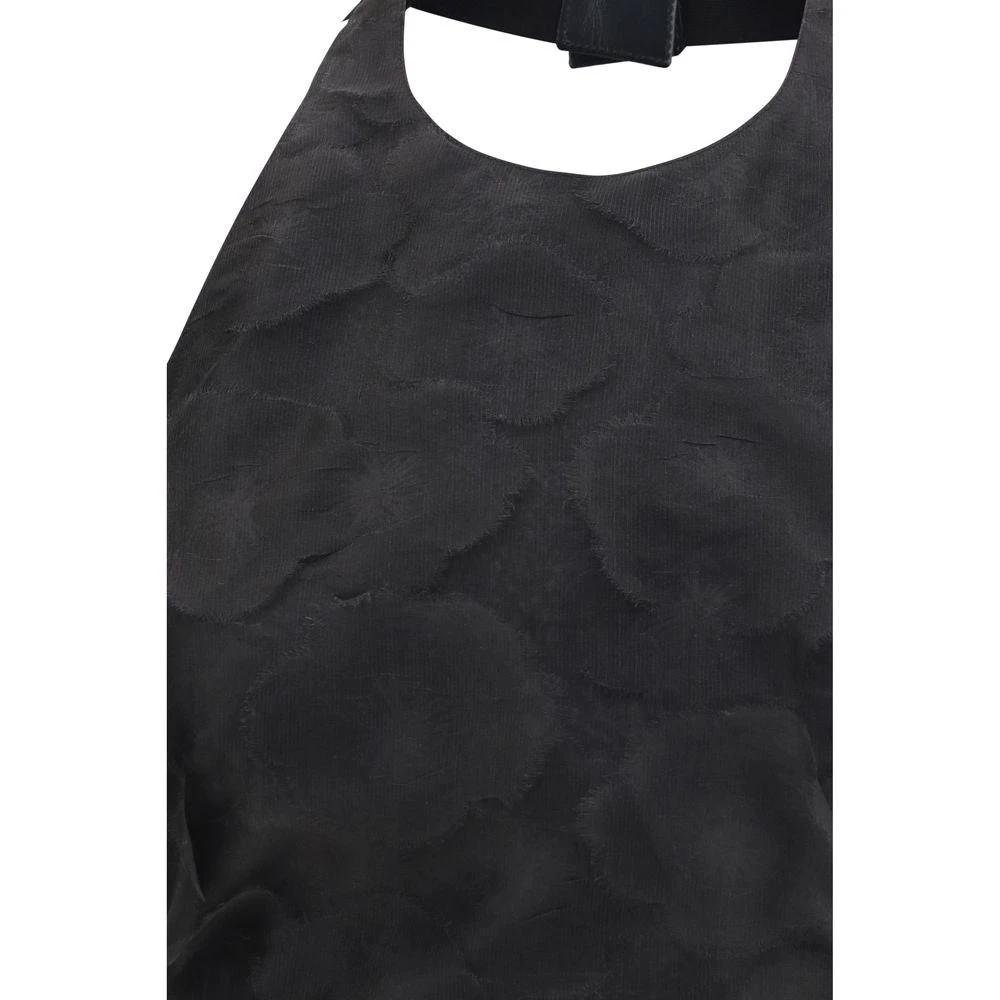 Chemise noire en soie à motifs Max Mara