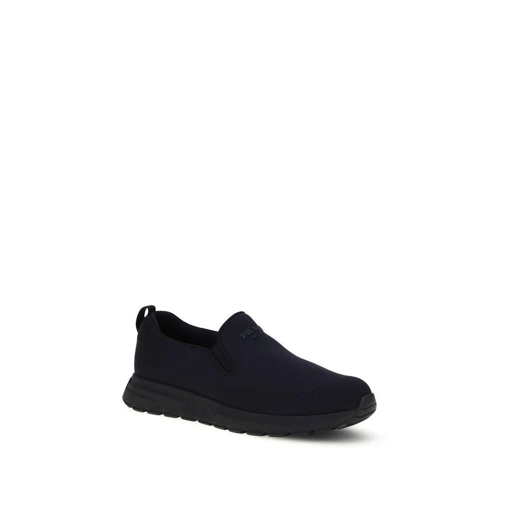 Prada Blue Fabric Sneakers