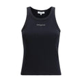 Maison Kitsuné Black Cotton Tank Tops