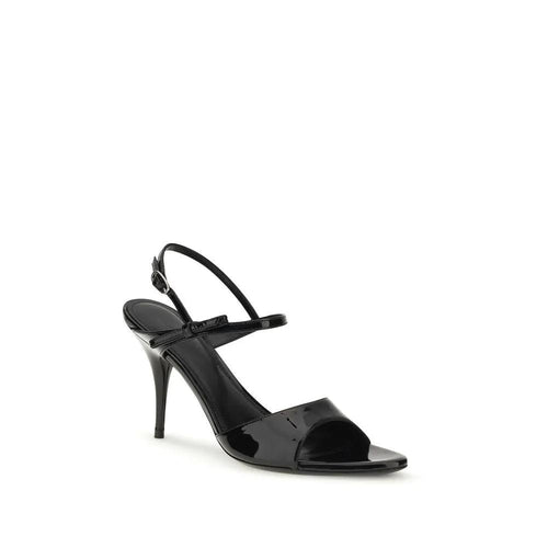 Sandales à talons aiguilles Balenciaga Bos Taurus en cuir de veau noir