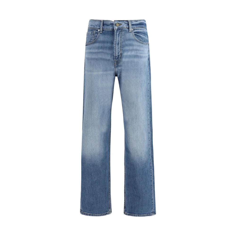 Jean droit en coton bleu 7FOR