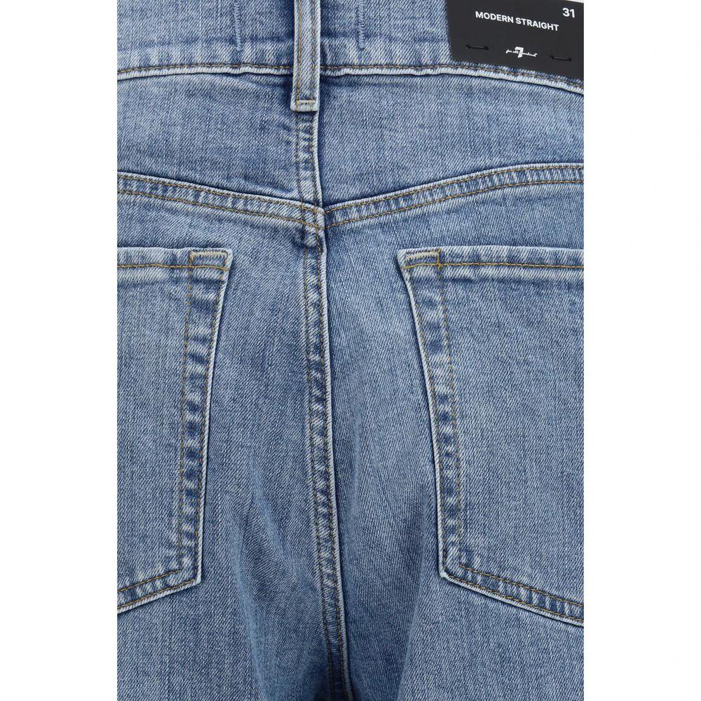Jean droit en coton bleu 7FOR