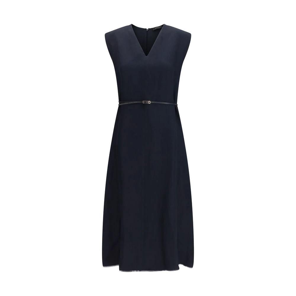 Robe longue Fabiana Filippi en viscose bleue