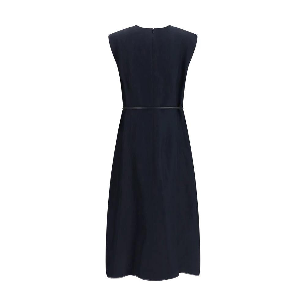 Robe longue Fabiana Filippi en viscose bleue