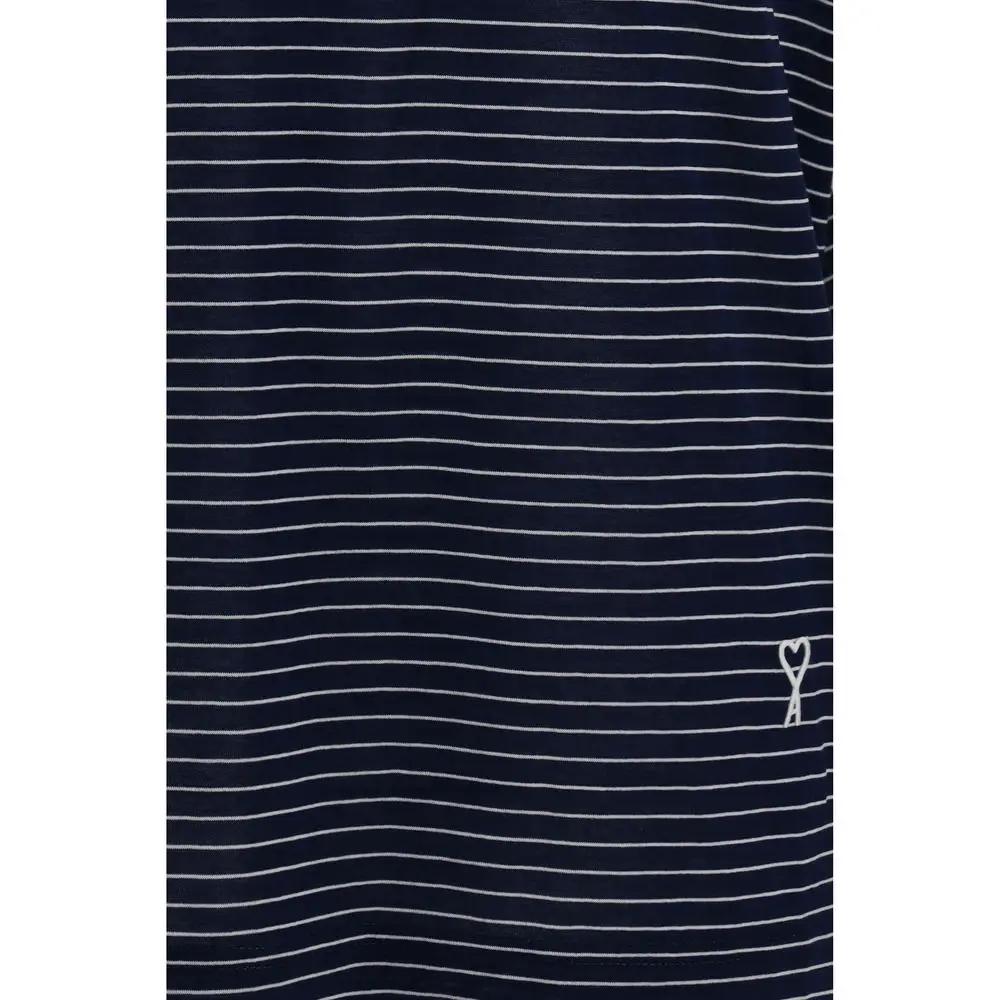 Ami Paris Blue Cotton T-Shirt