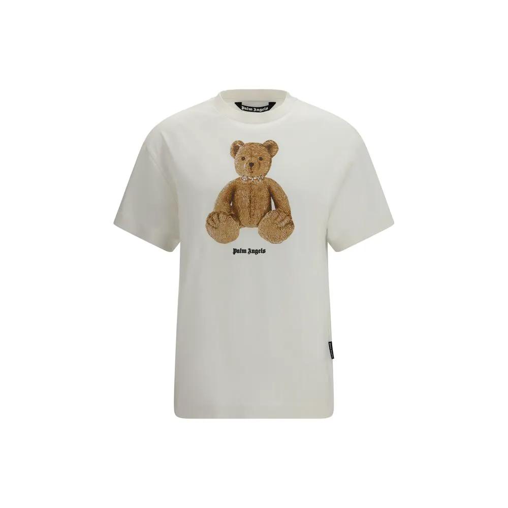 T-shirt en coton beige Palm Angels