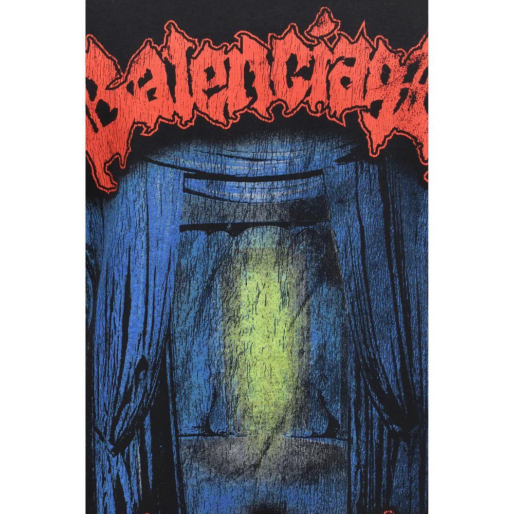 Men’s Black Cotton T-Shirt – Balenciaga Salon de Couture Print Tee SS26