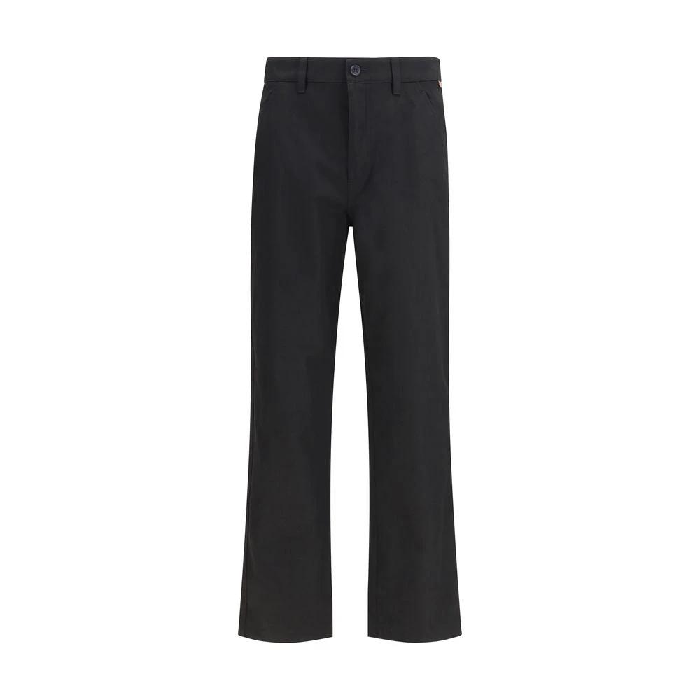Pantalon chino en coton noir Burberry