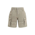Represent Beige Cotton Bermuda Shorts