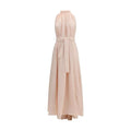 Robe plissée ceinturée pour femme – Robe de créateur sans manches Sa Su Phi longueur genou SS26