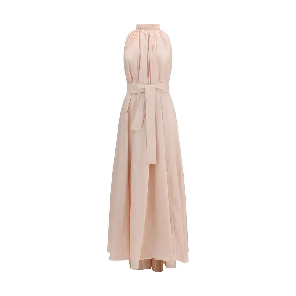 Robe plissée ceinturée pour femme – Robe de créateur sans manches Sa Su Phi longueur genou SS26