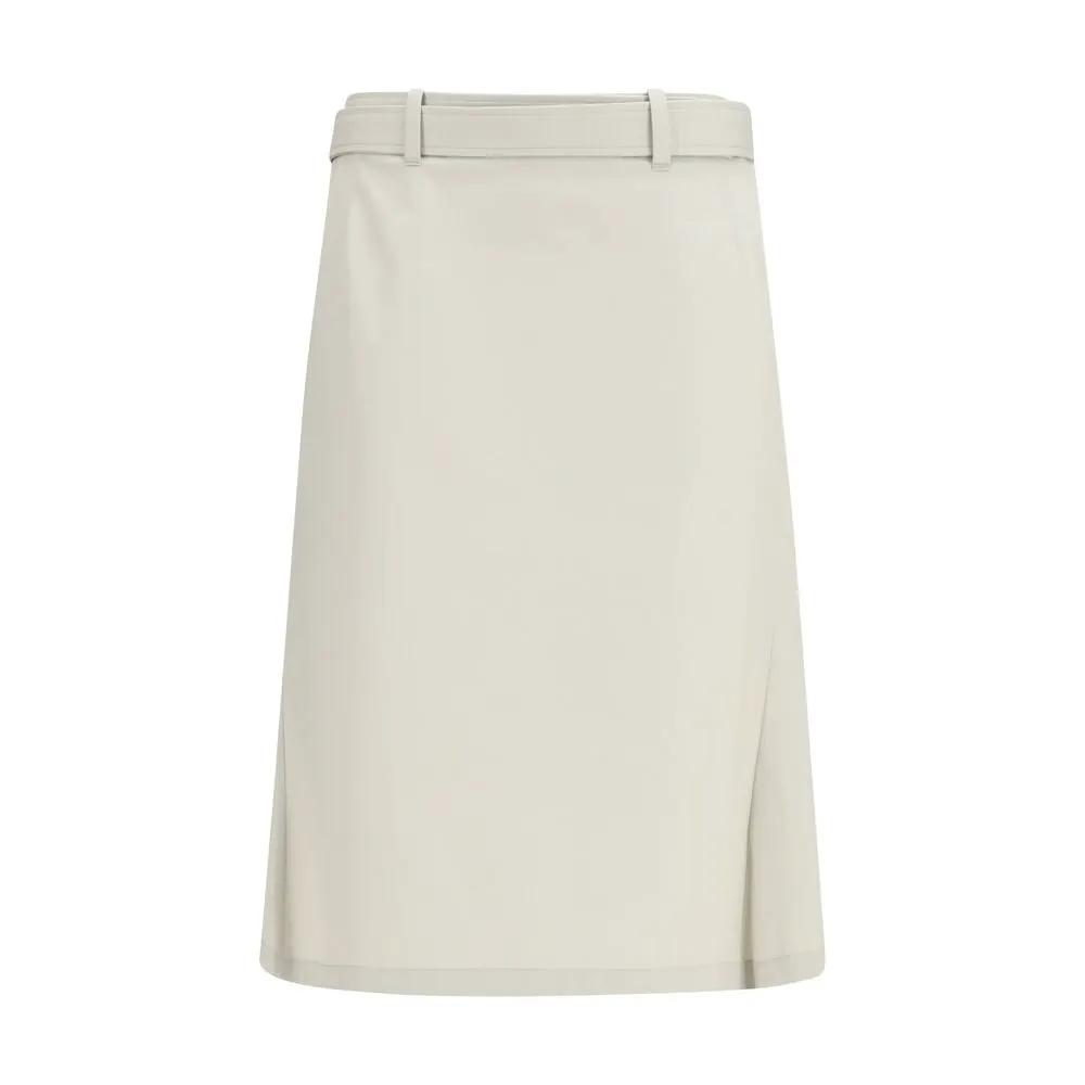 Women’s Grey Utility Skirt – Rier Cotton Long Skirt SS26