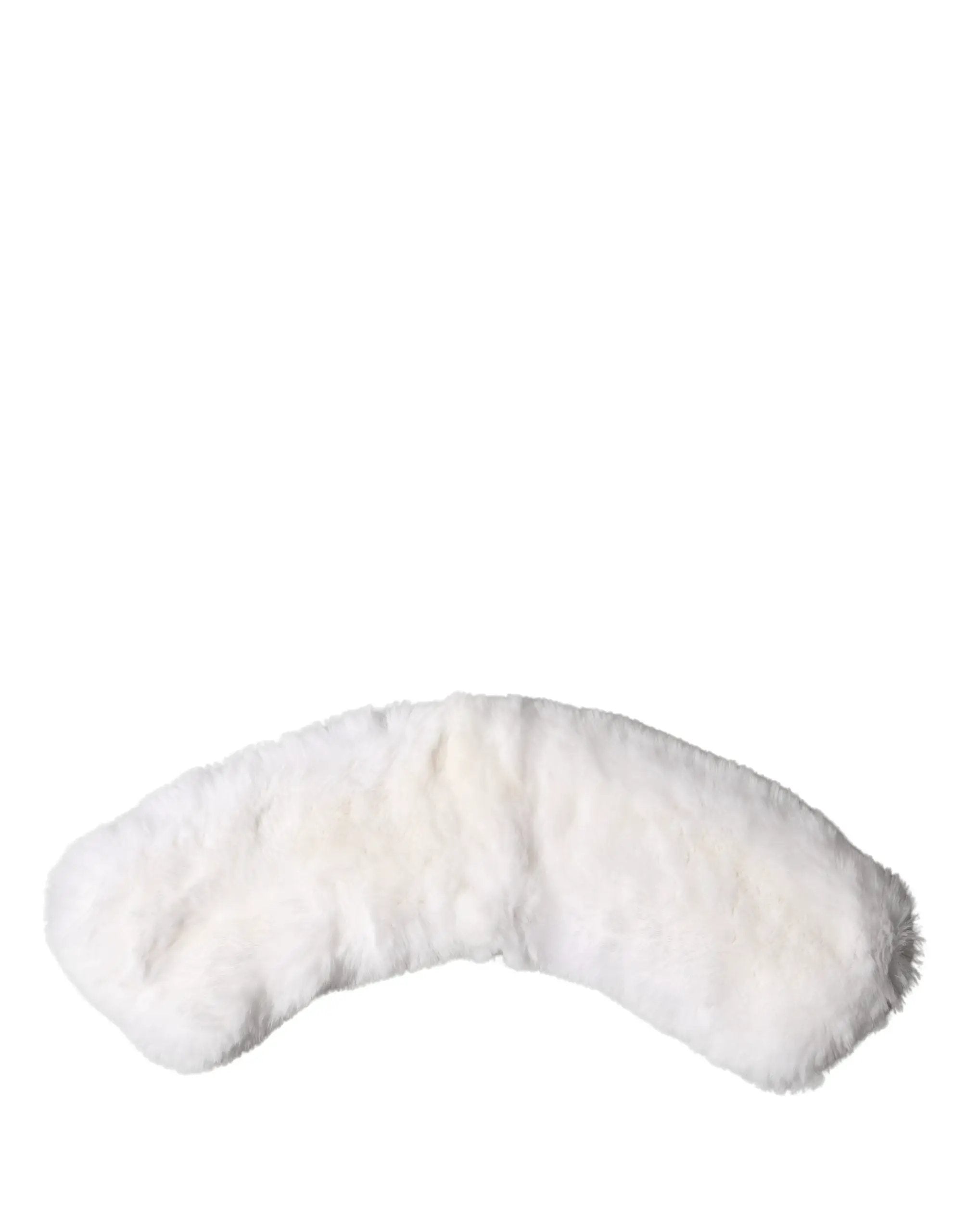 Dolce & Gabbana White Fur Shoulder Collar Wrap Shawl Scarf