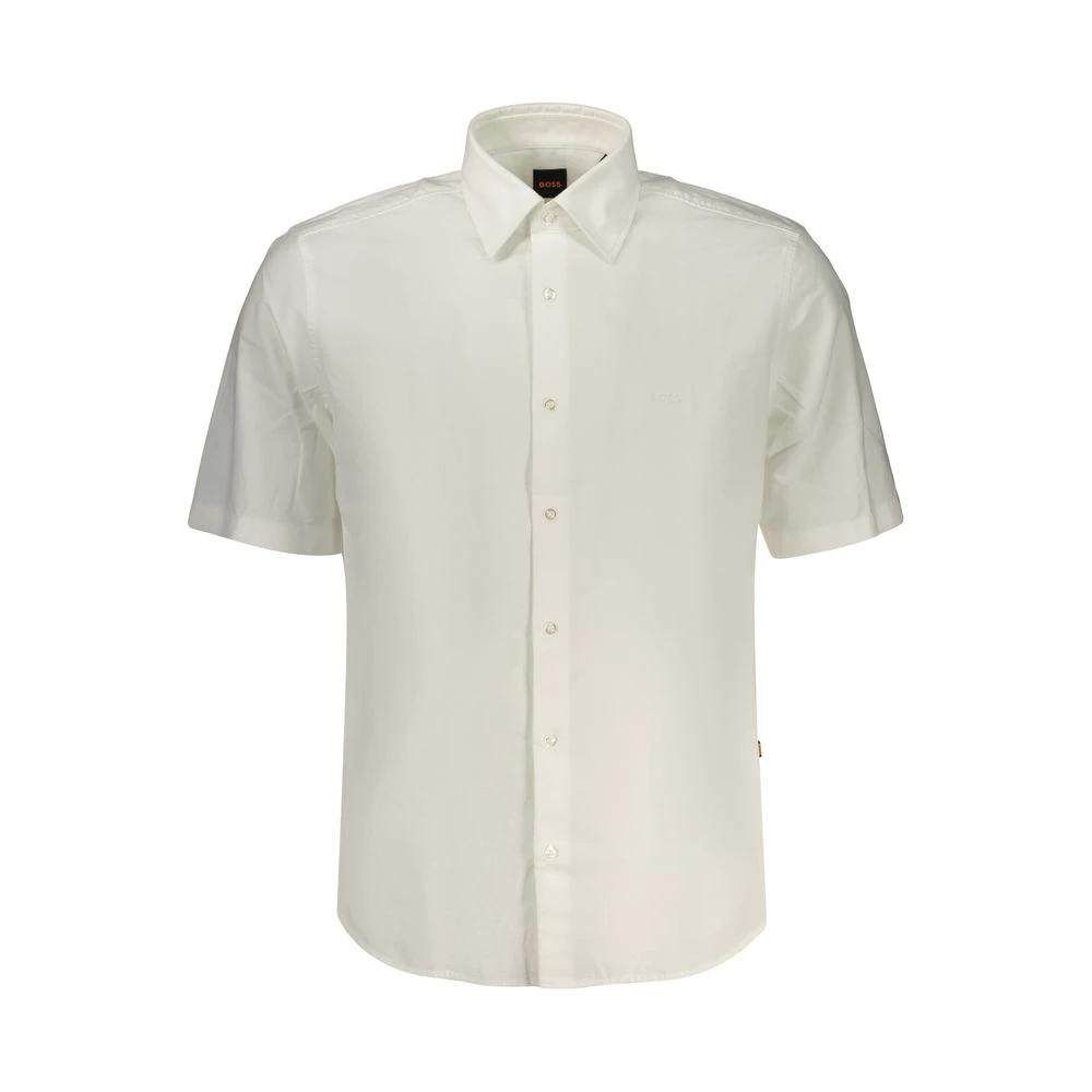 Chemise Hugo Boss Bianco en Coton pour Homme