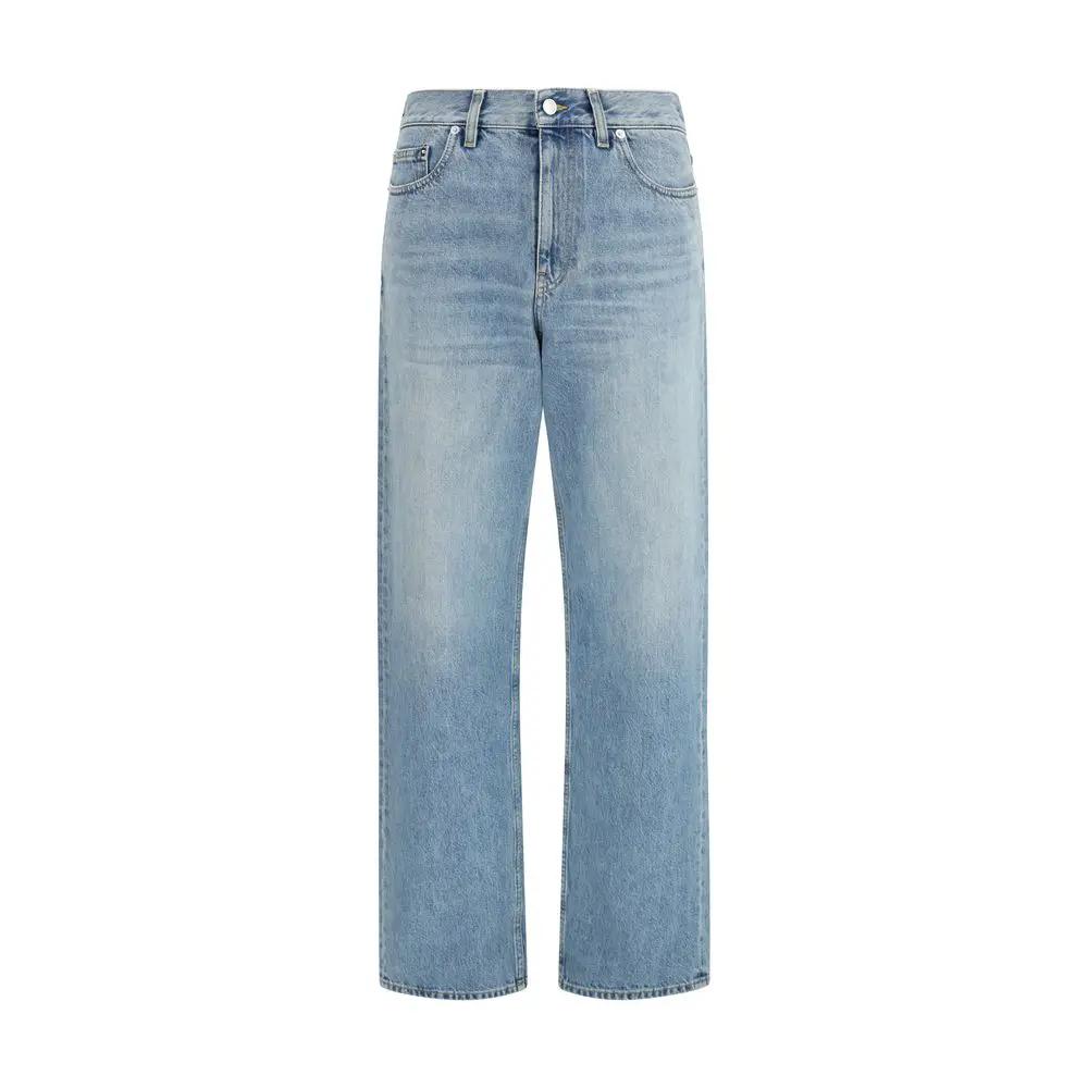 Jeans droits en coton bleu Gucci