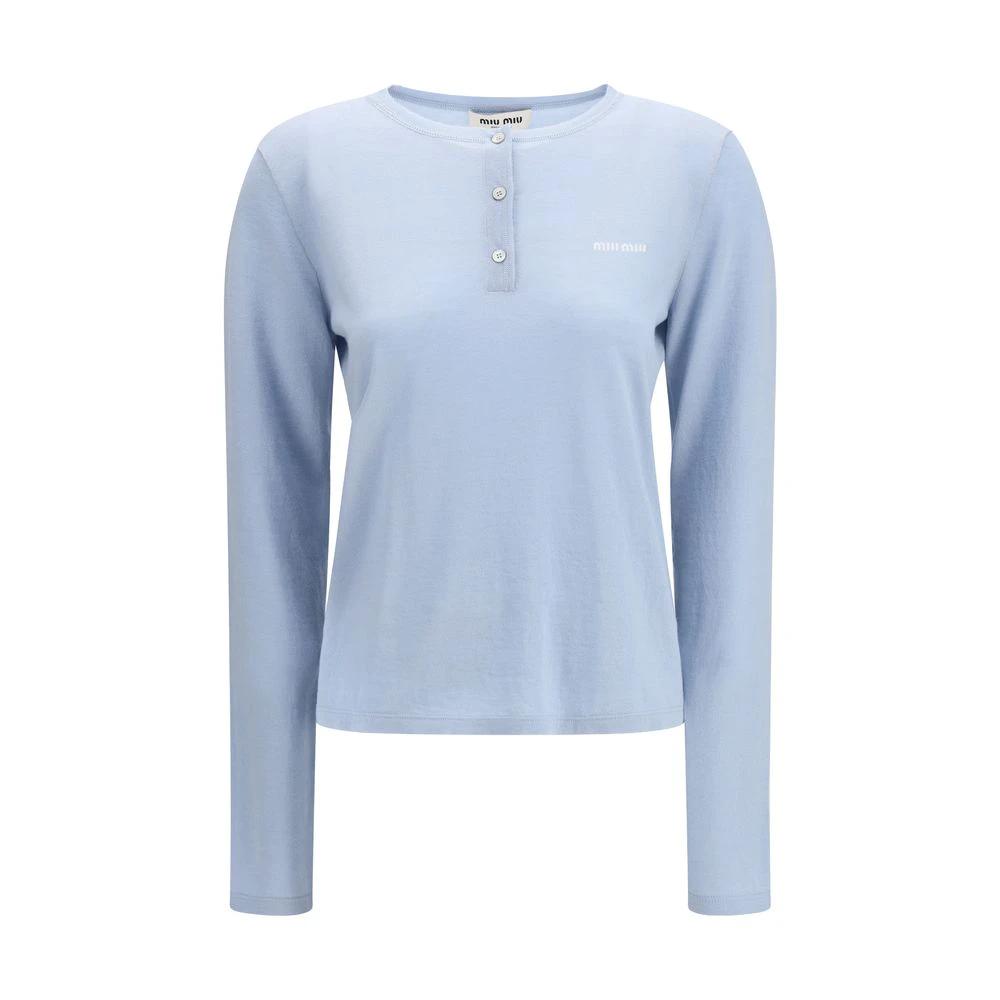 Miu Miu Sportswear en Cachemire Bleu