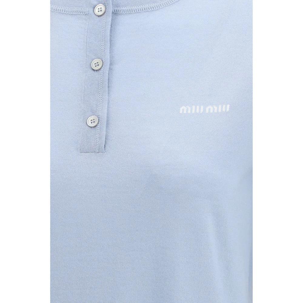 Miu Miu Sportswear en Cachemire Bleu