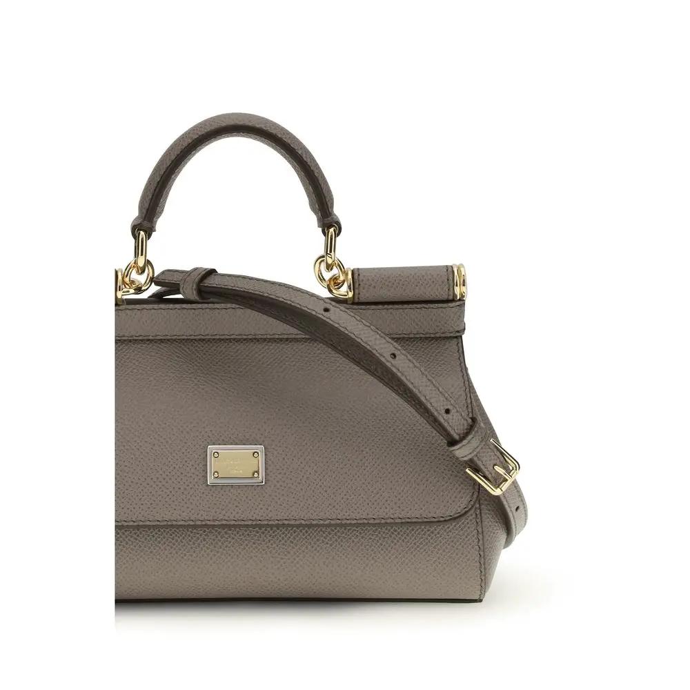 Sac bandoulière Dolce & Gabbana Bos Taurus en cuir de veau marron