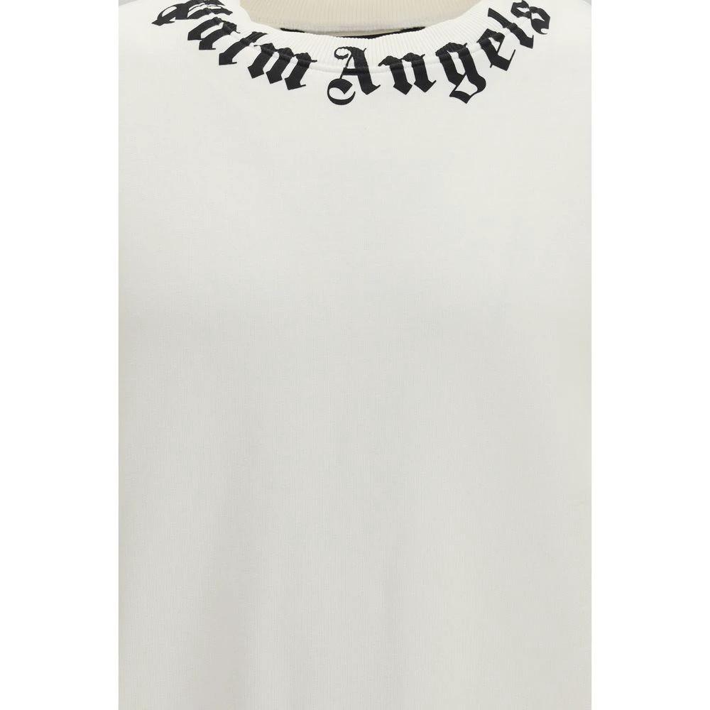 Sweat-shirt blanc en coton Palm Angels