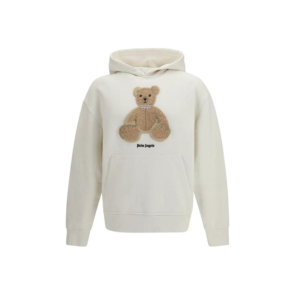 Sweat-shirt en coton beige Palm Angels