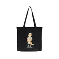 Sac à bandoulière en coton noir Maison Kitsuné
