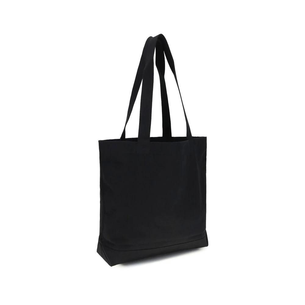 Sac à bandoulière en coton noir Maison Kitsuné