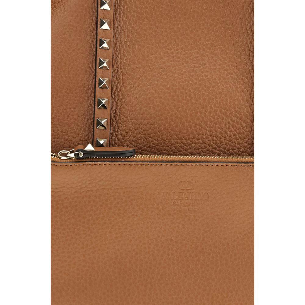 Sac bandoulière Valentino Garavani Bos Taurus en cuir de veau marron