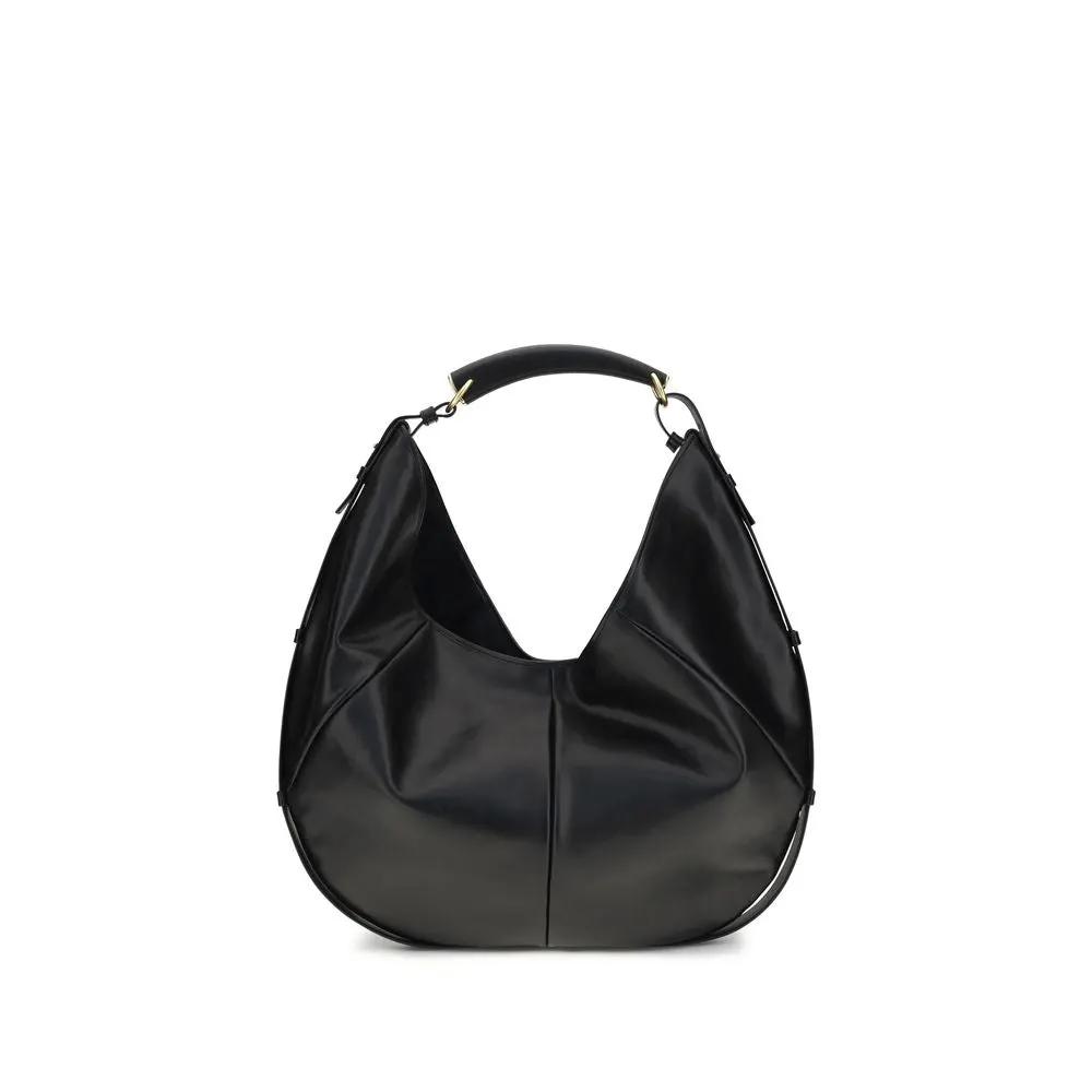 Sac bandoulière Saint Laurent Bos Taurus en cuir de veau noir