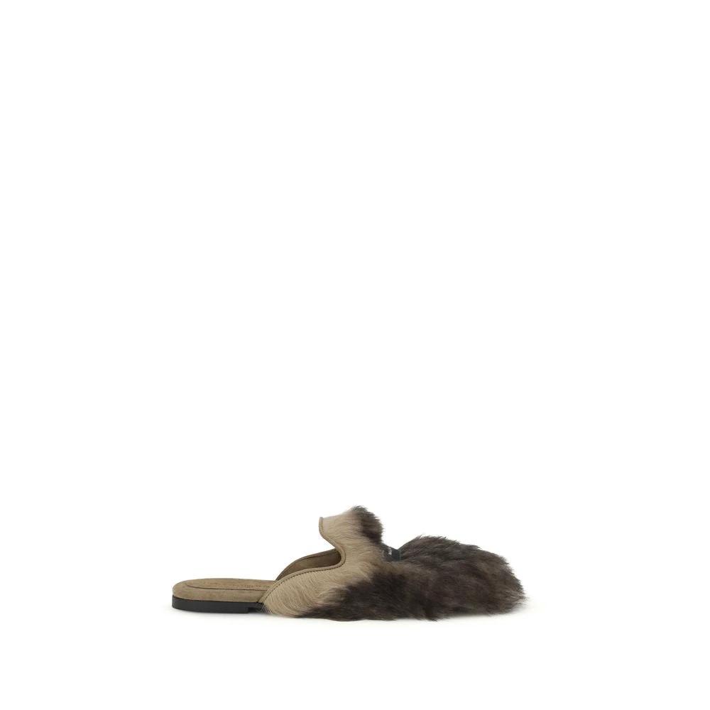 Mules Dolce & Gabbana Gray Lamb Ovis Aries Aries