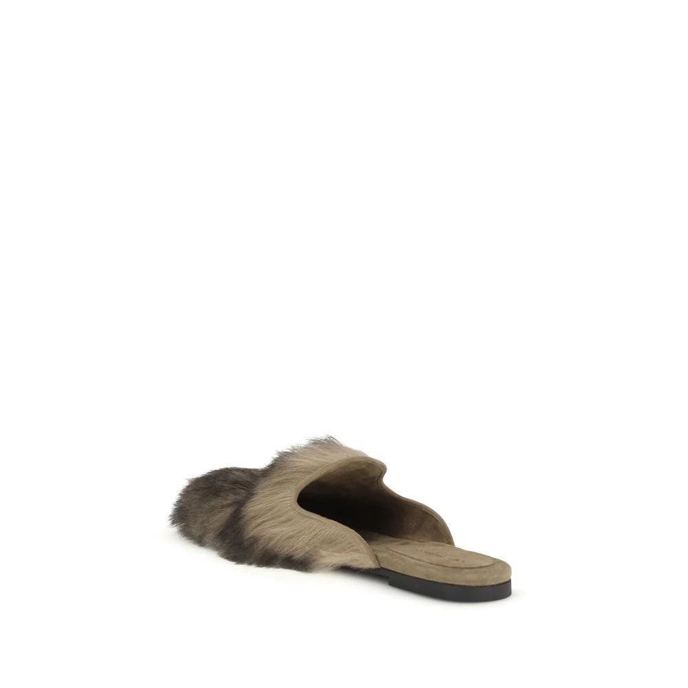 Mules Dolce & Gabbana Gray Lamb Ovis Aries Aries