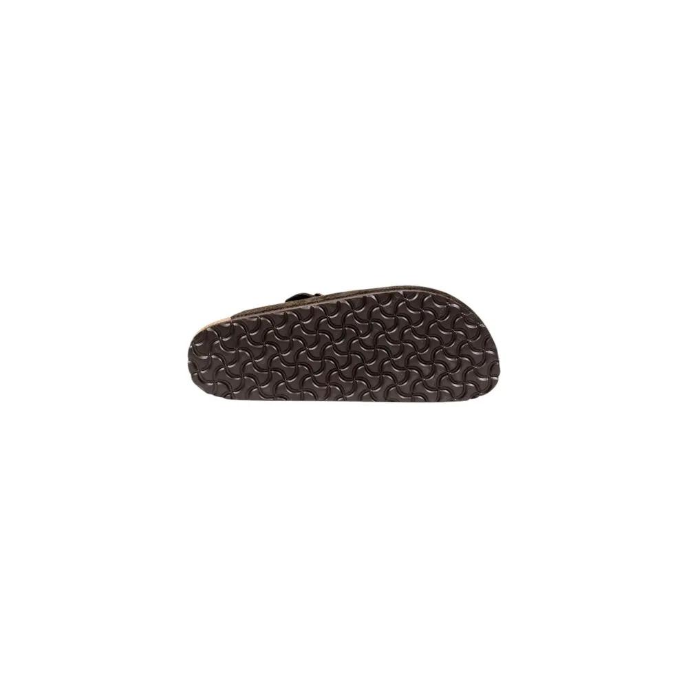 Birkenstock Brown Suede Leather Slippers