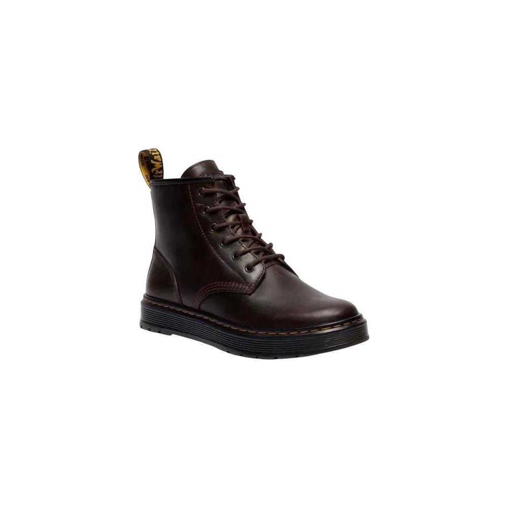 Bottes en cuir marron Dr. Martens
