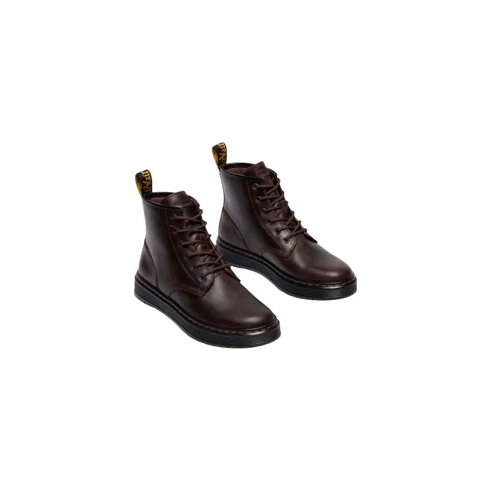 Bottes en cuir marron Dr. Martens