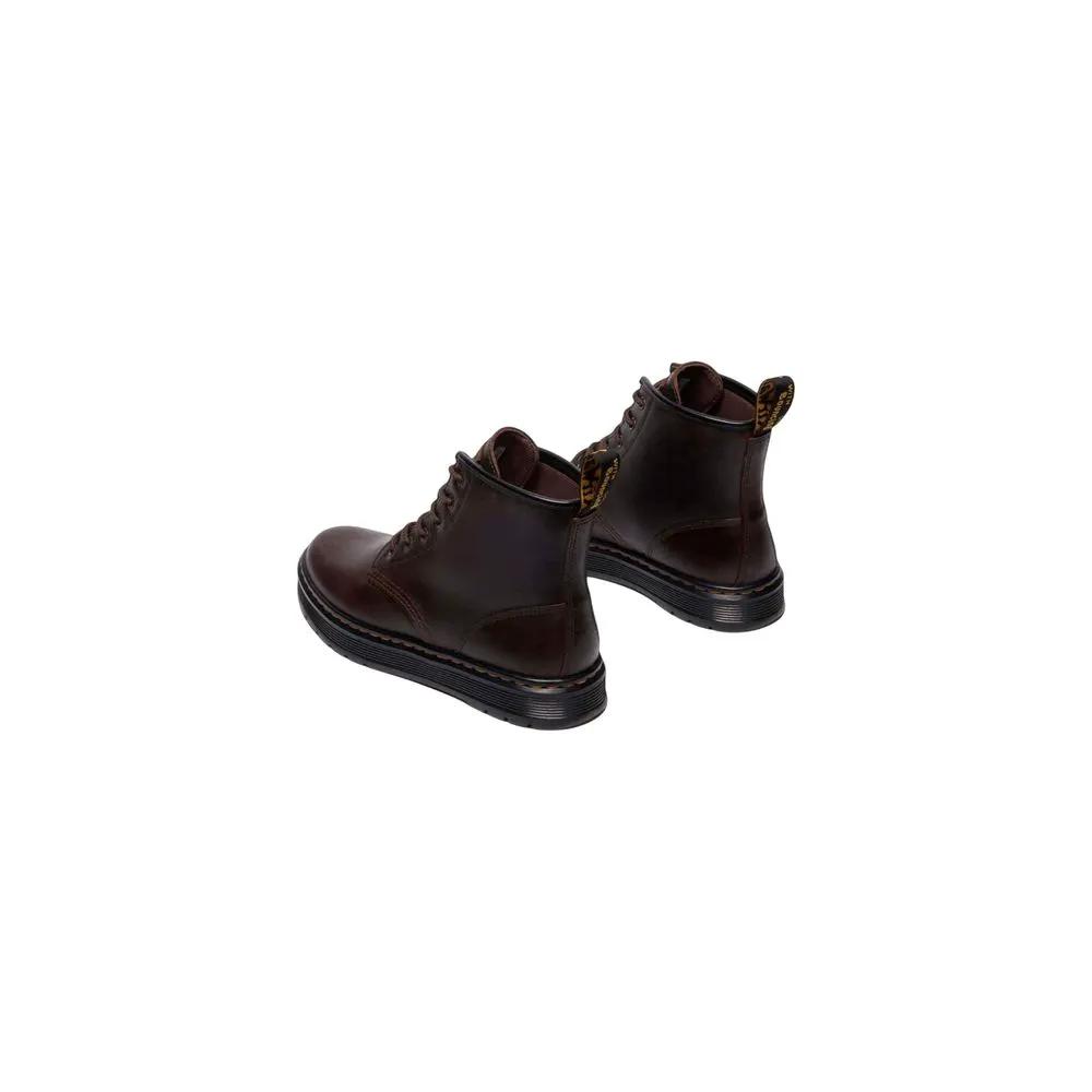 Bottes en cuir marron Dr. Martens