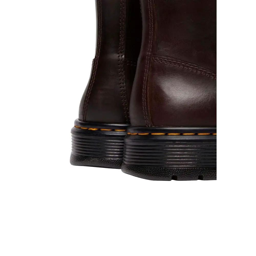 Bottes en cuir marron Dr. Martens
