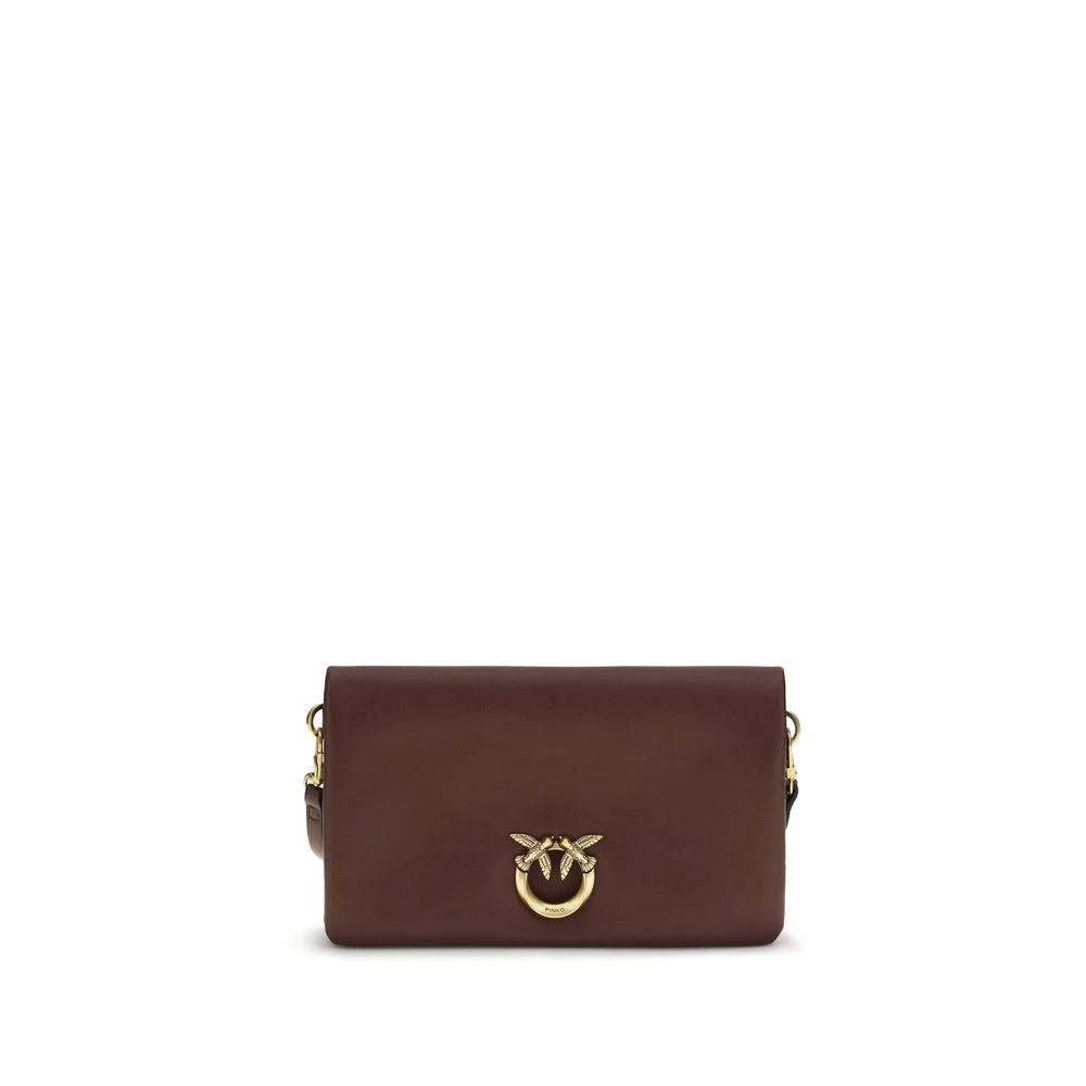 Sac bandoulière PINKO Bos Taurus en cuir de veau violet