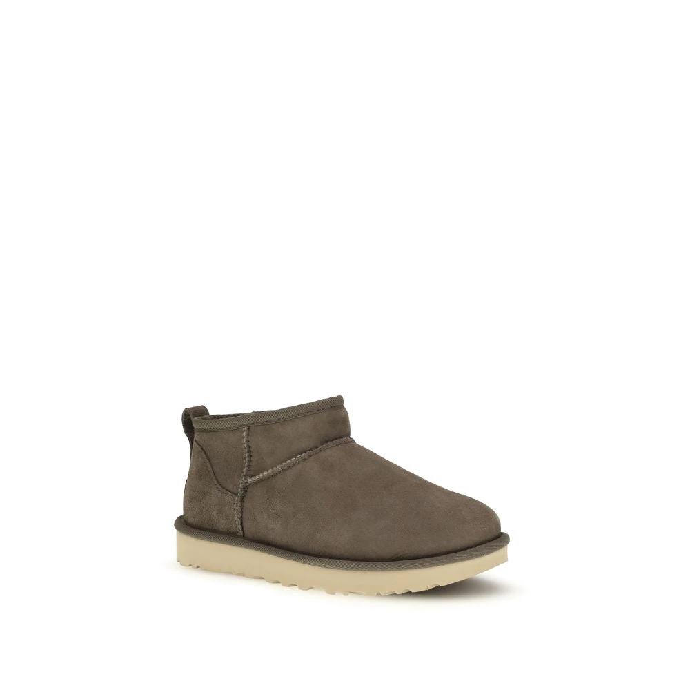 UGG Brown Leather Ankle Boots