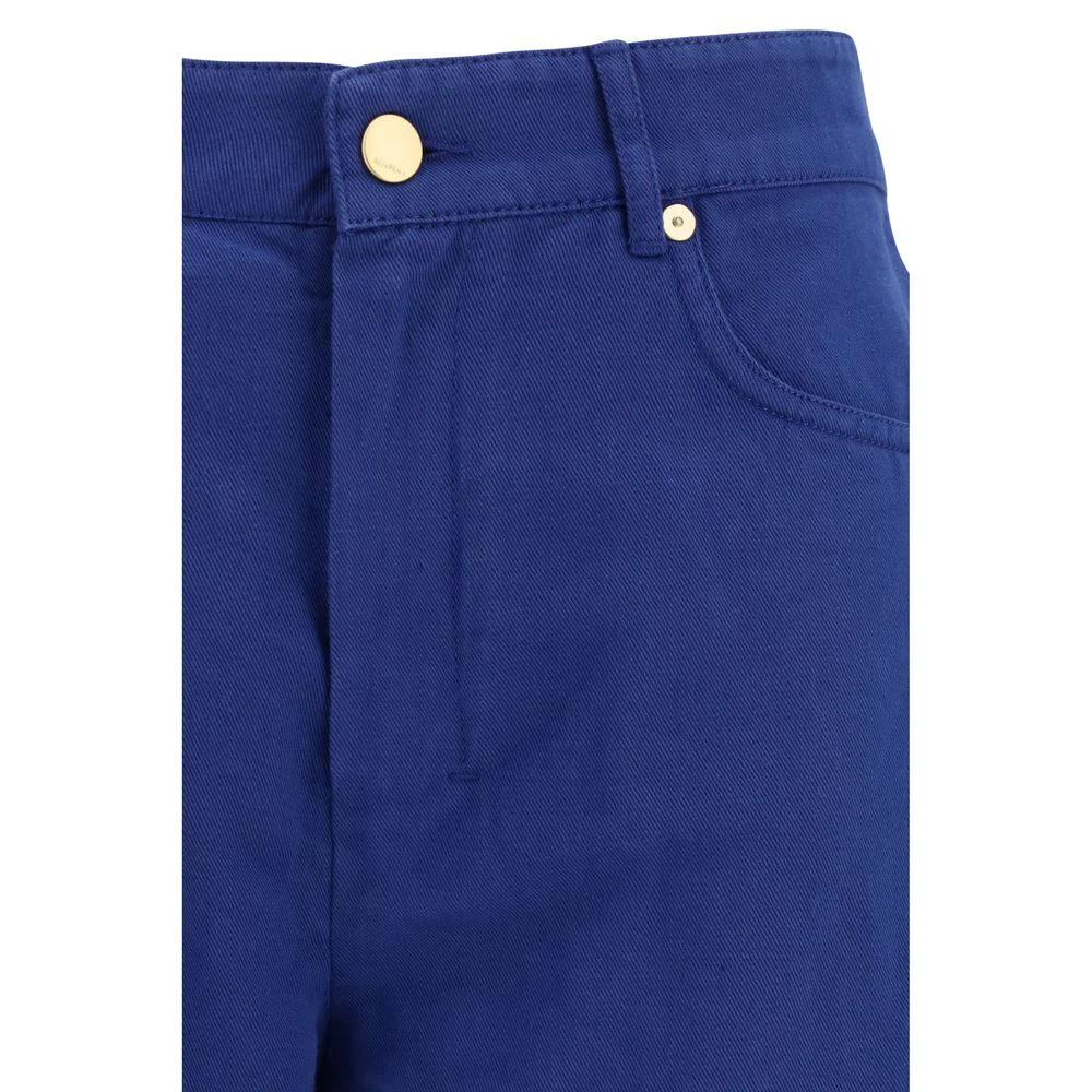 'S Max Mara Blue Cotton Casual Pants