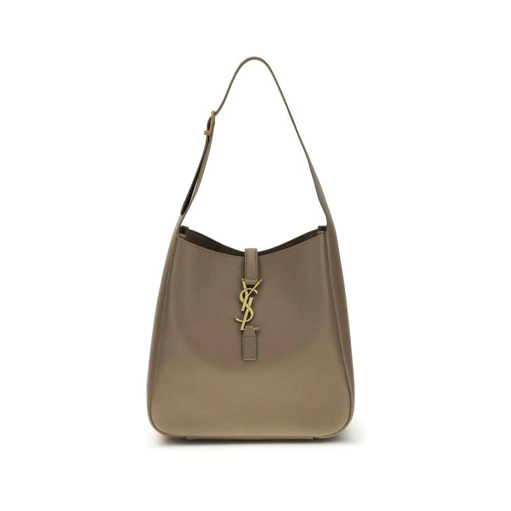 Sac bandoulière Saint Laurent Bos Taurus en cuir de veau gris