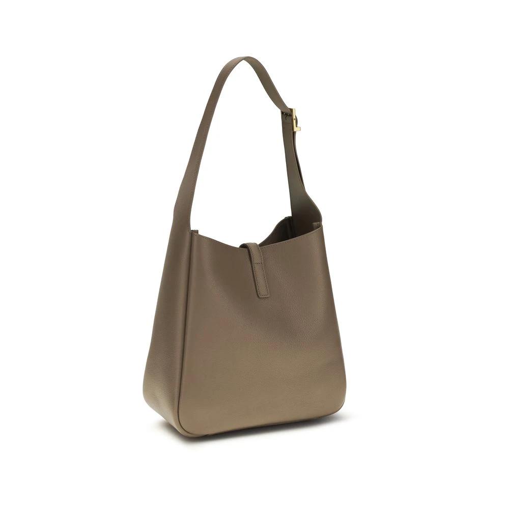 Sac bandoulière Saint Laurent Bos Taurus en cuir de veau gris