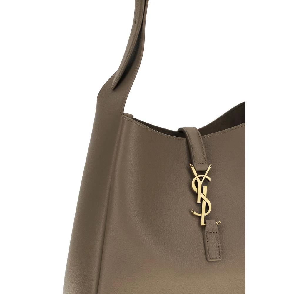 Sac bandoulière Saint Laurent Bos Taurus en cuir de veau gris